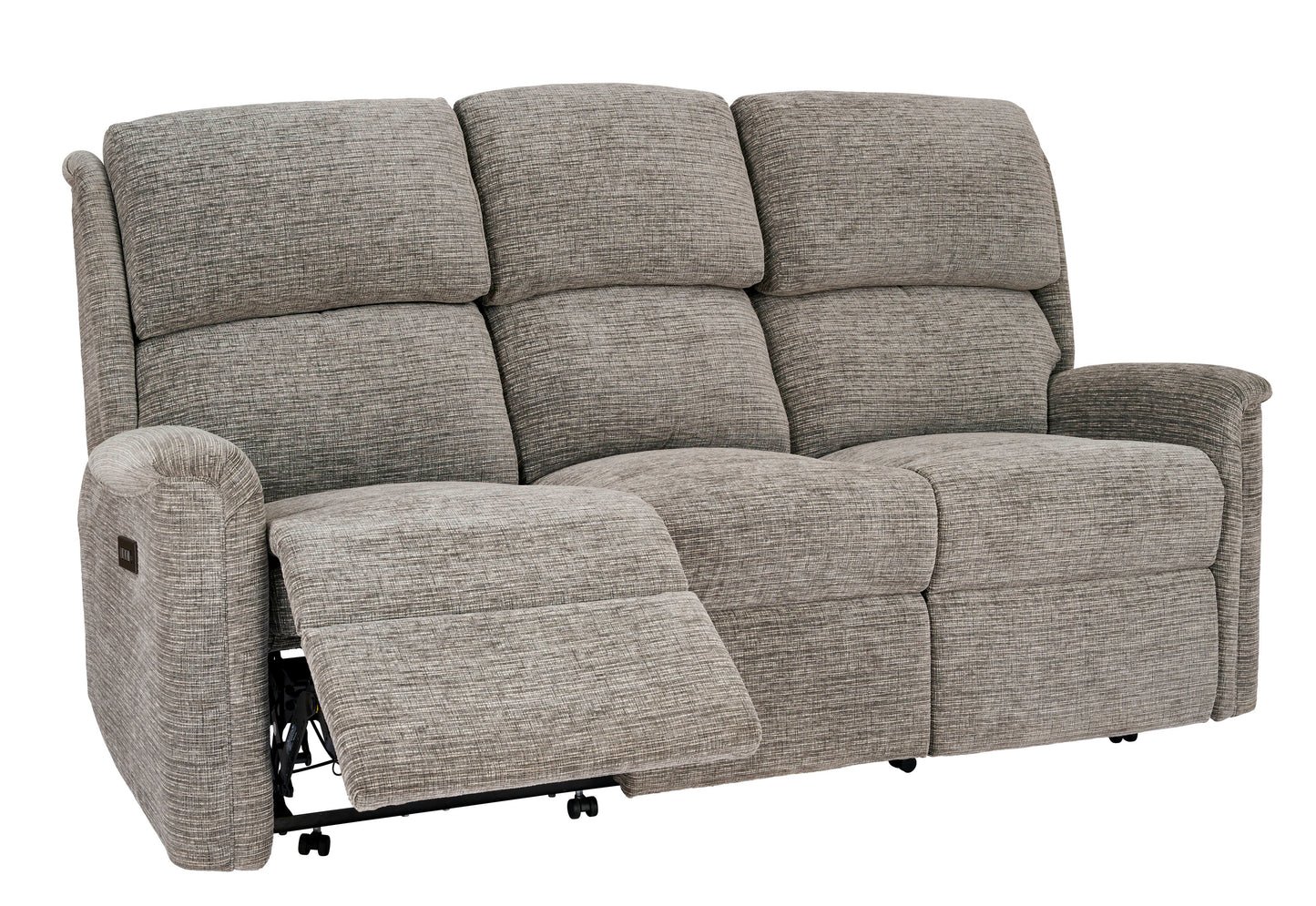 Celebrity Farndon Three Seater Settee Electric Powered Reclining Fabric Sofa With Mammoth Foam & Lumbar & Headrest Adjustment Option