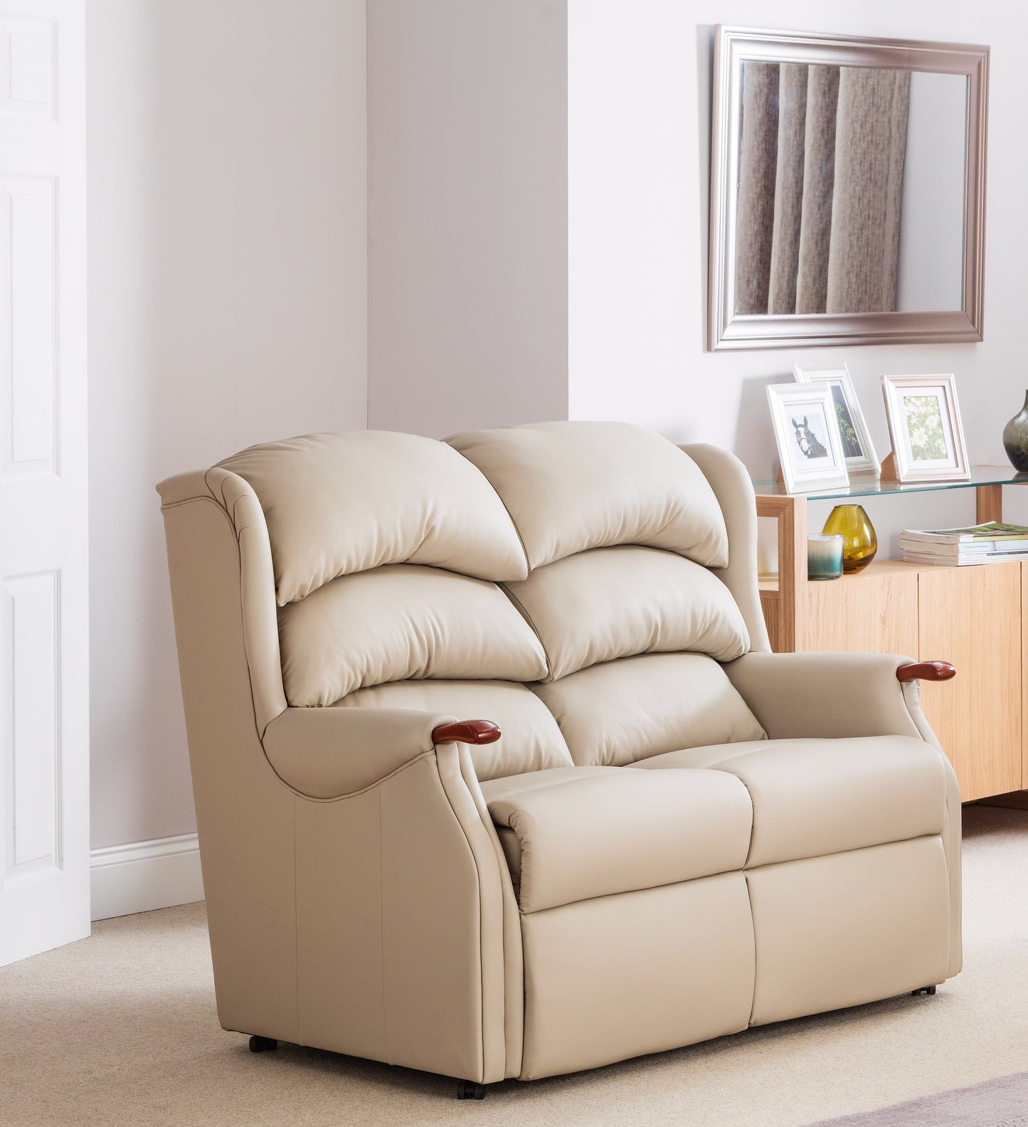 Celebrity Westbury Two Seater Fixed Leather Sofa