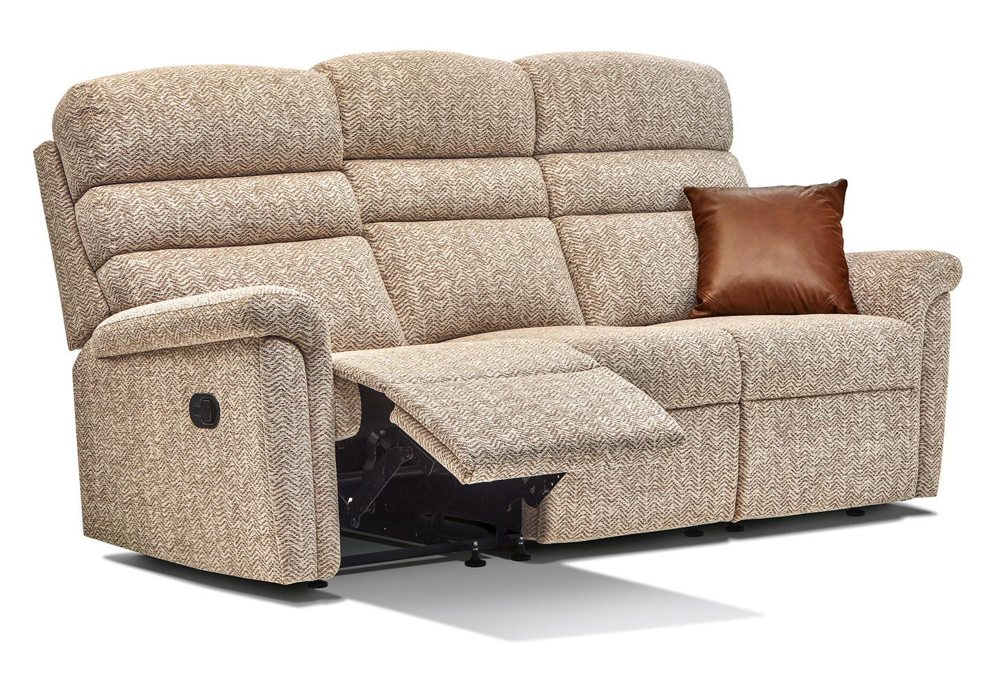 Sherborne Comfi-Sit Three Seater Electric Reclining Fabric Sofa With Headrest Adjustment Option