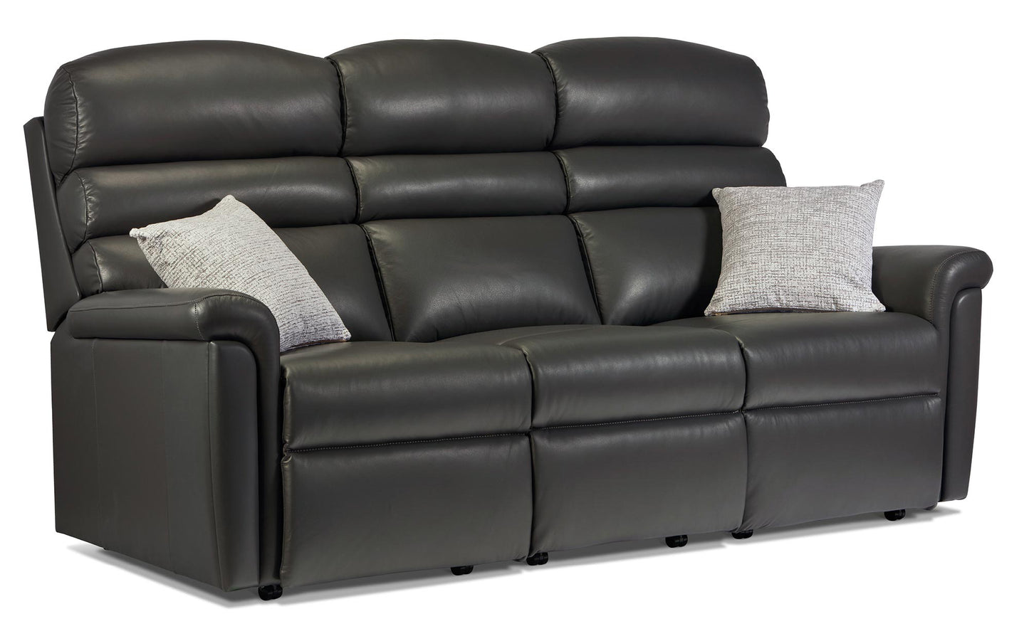 Sherborne Comfi-Sit Three Seater Fixed Leather Sofa