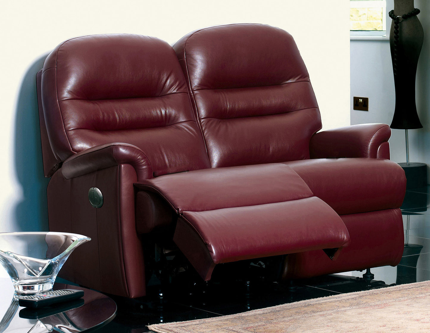 Sherborne Keswick Two Seater Electric Reclining Leather Sofa