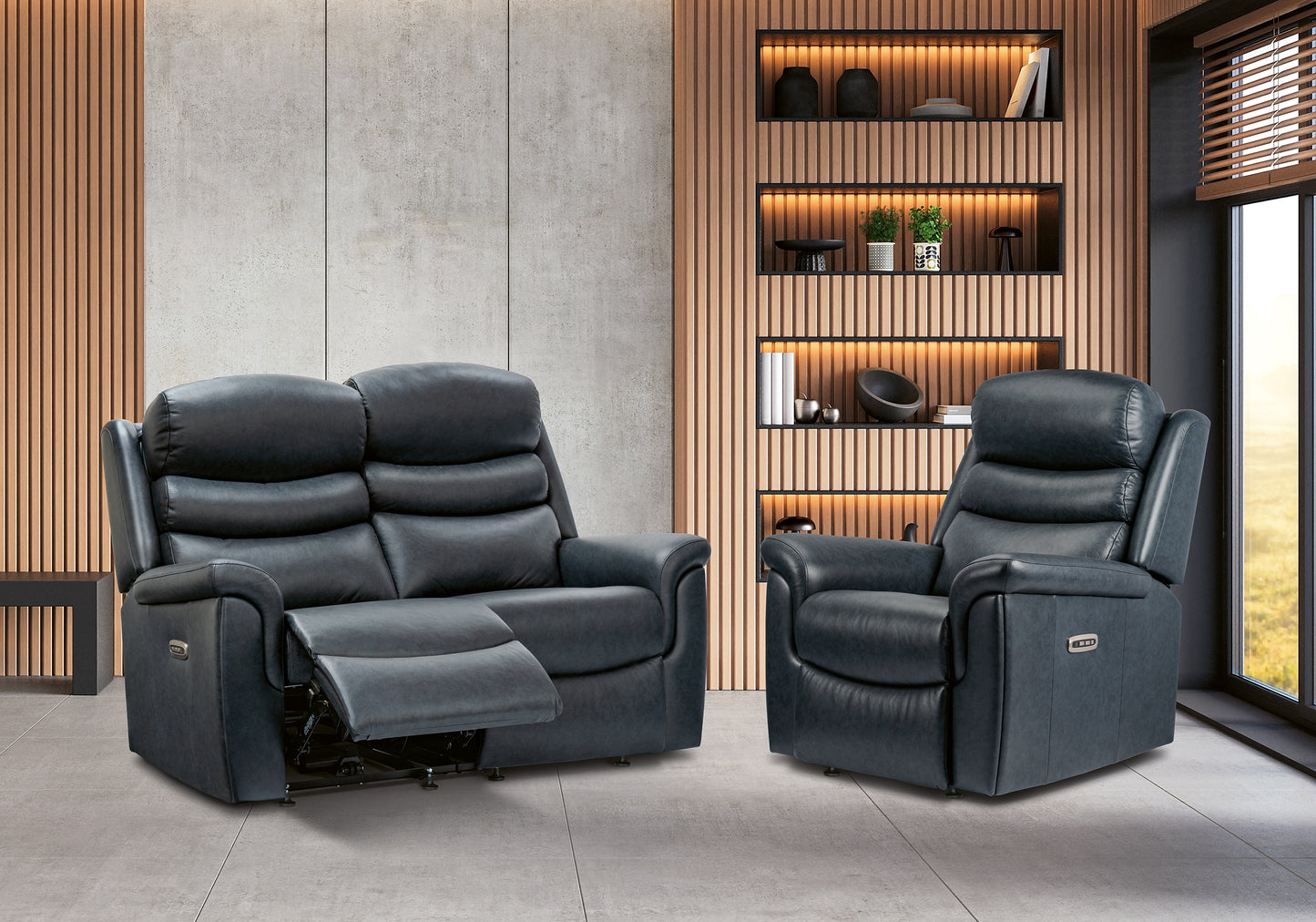 Sherborne Leyburn Single Motor Leather Rise And Recliner Armchair With Lumbar & Headrest Adjustment Option VAT FREE