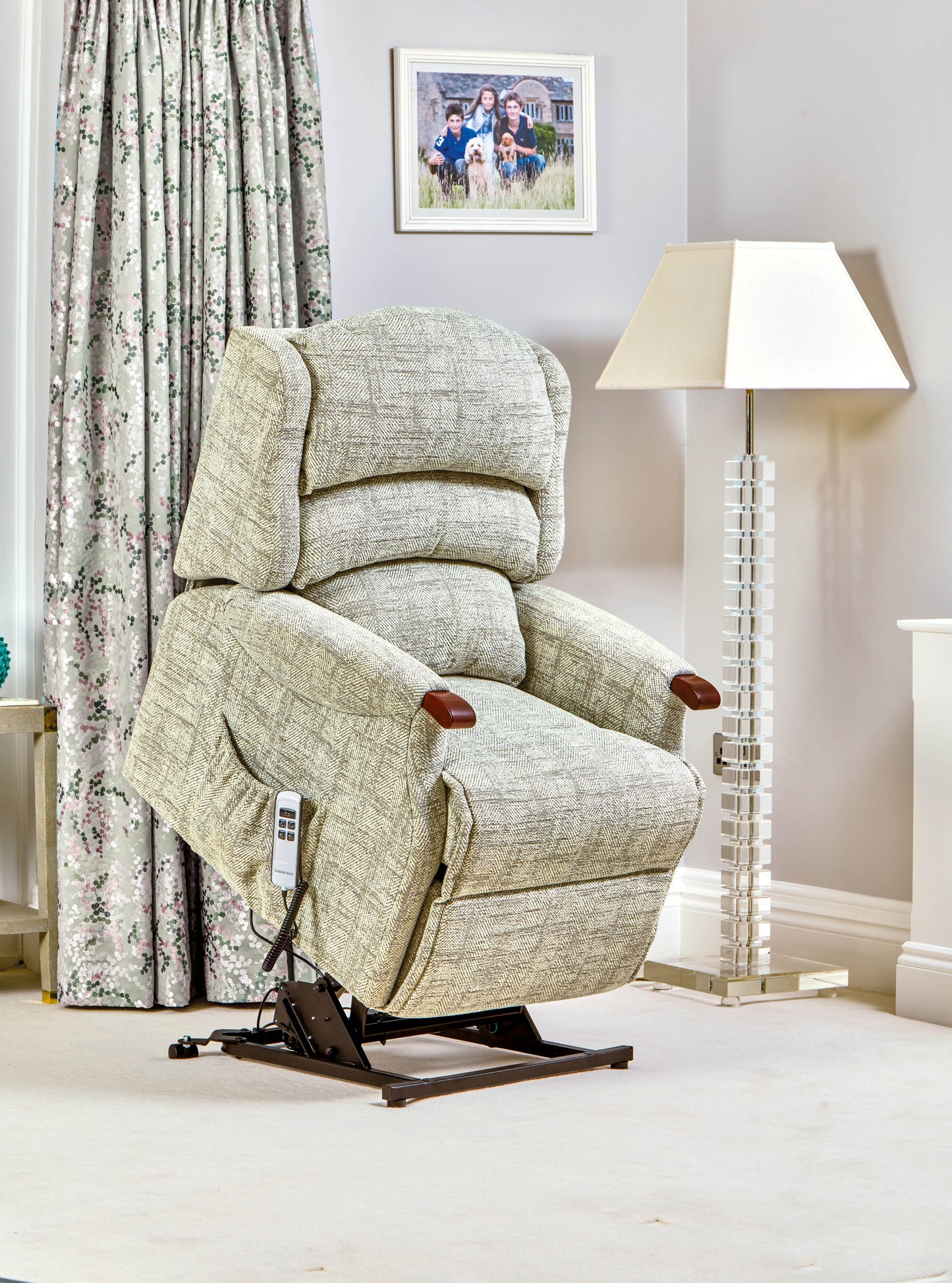 Sherborne Malham Cloud Comfort Triple Motor Fabric Rise And Recliner Armchair VAT FREE