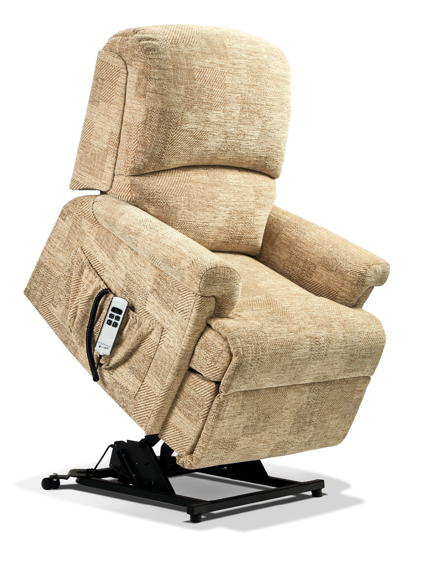 Sherborne Nevada Dual Motor Fabric Rise And Recliner Armchair With Lumbar Adjustment Option VAT FREE