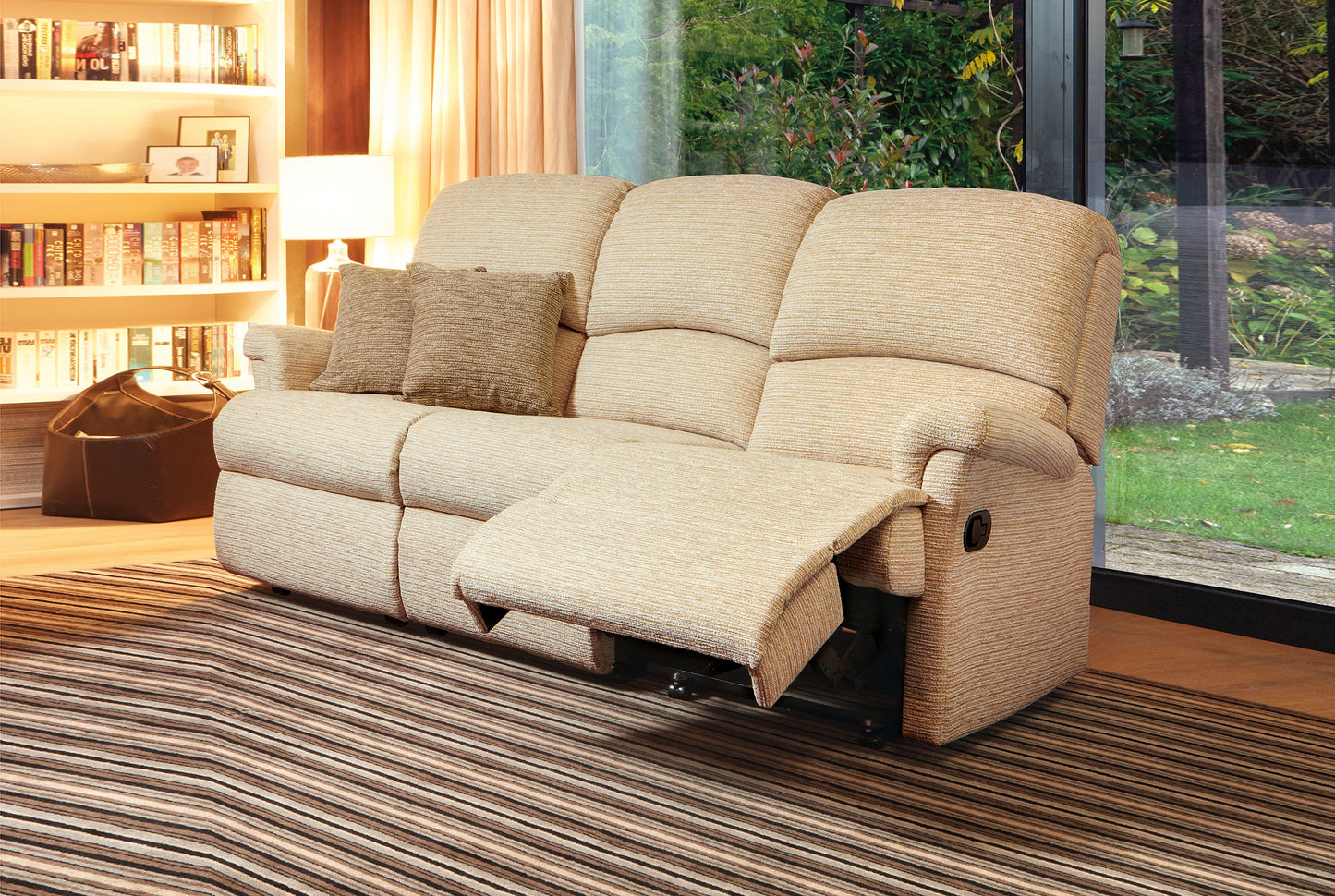 Sherborne Nevada Three Seater Electric Reclining Fabric Sofa