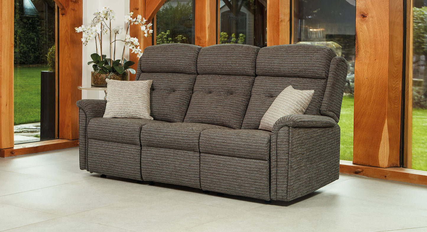 Sherborne Roma Three Seater Fixed Fabric Sofa