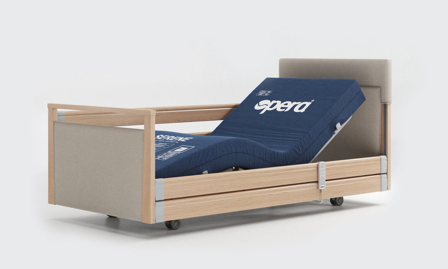 Signature Upholstered Profiling High Low Home Care Adjustable Bed With A Choice Of Mattresses VAT FREE