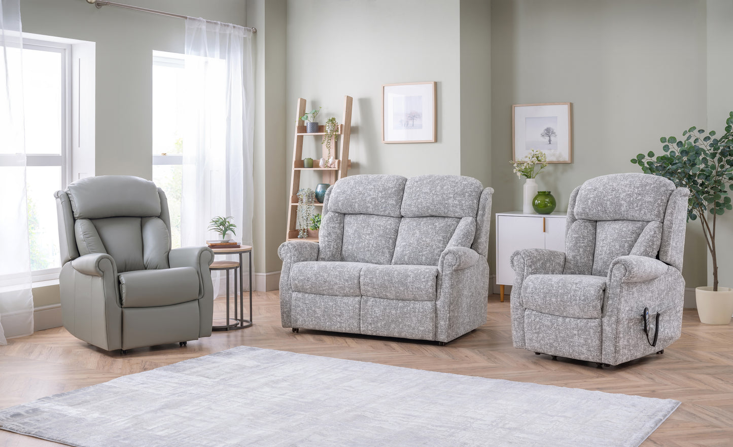 Celebrity Ashfield Three Seater Manual Reclining Leather Sofa