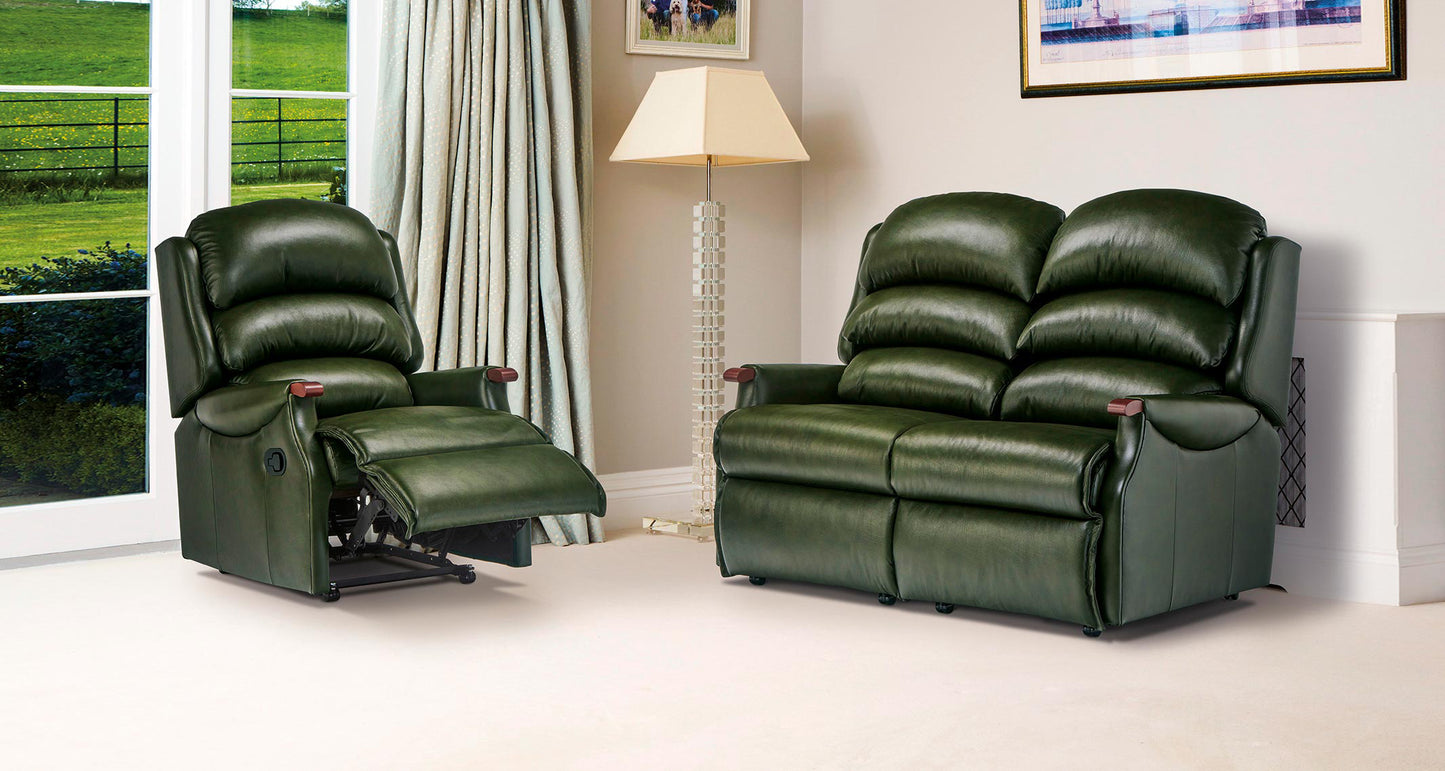 Sherborne Malham Two Seater Fixed Leather Sofa