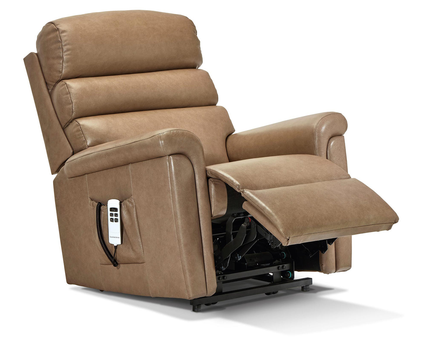 Sherborne Comfi-Sit Electric Powered Recliner Leather Armchair With Headrest Adjustment Option