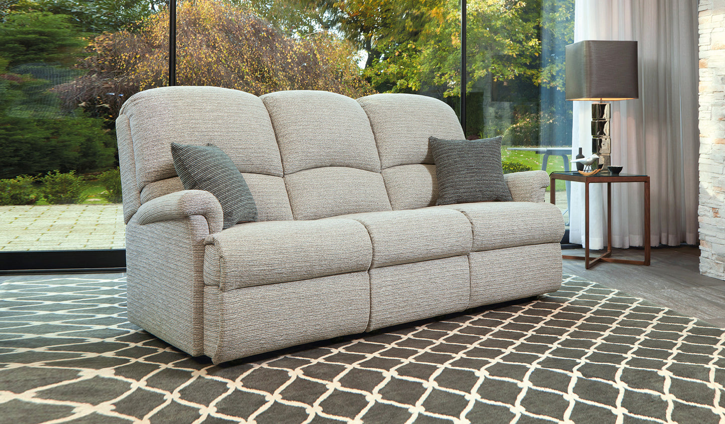 Sherborne Nevada Three Seater Fixed Fabric Sofa
