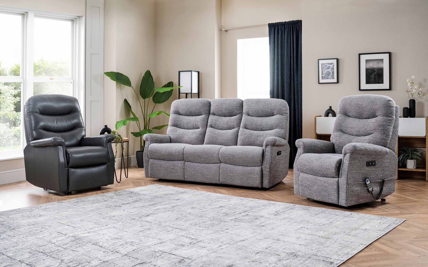 Celebrity Hollingwell Three Seater Settee Fixed Fabric Sofa With Mammoth Foam