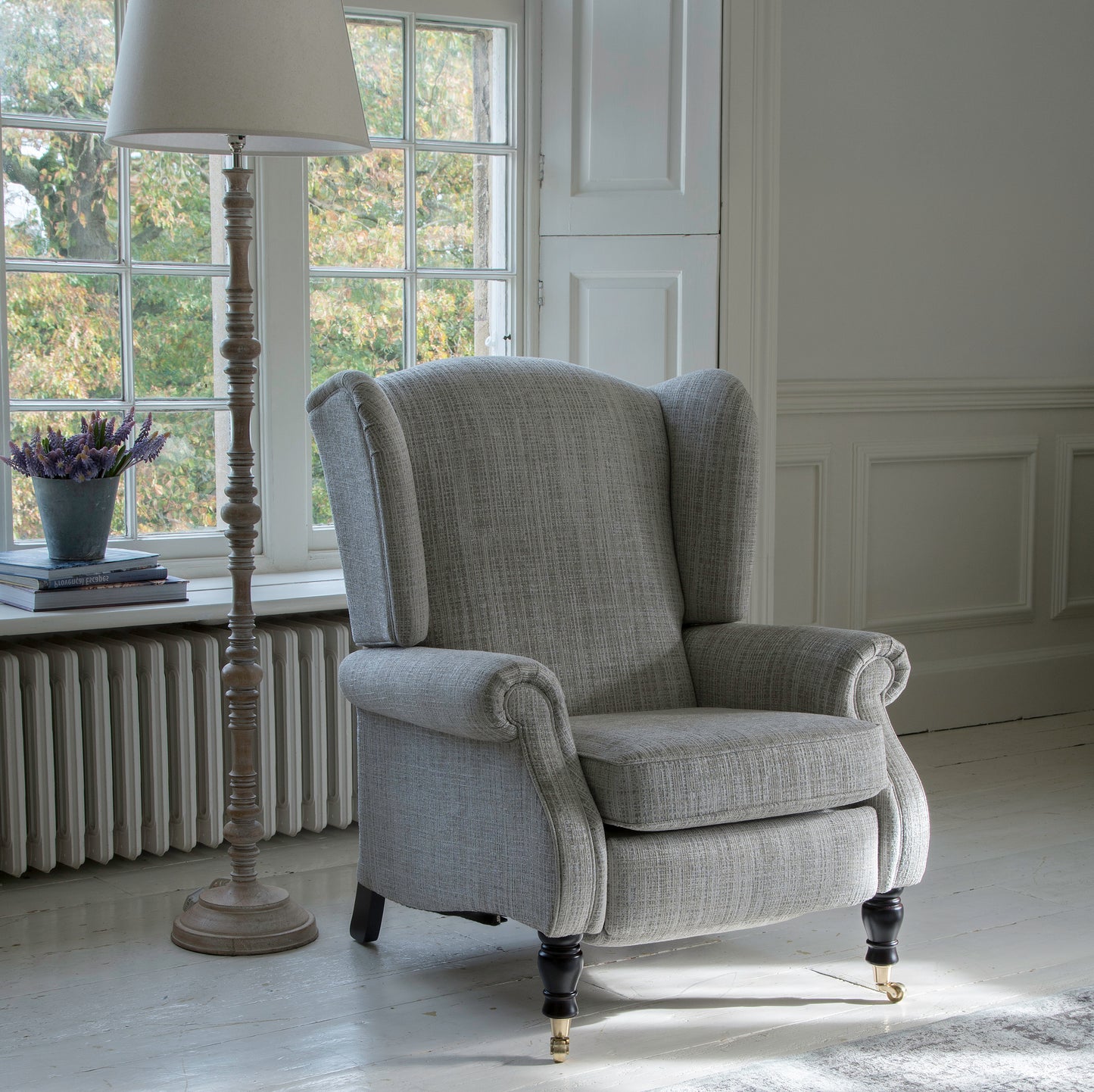 Parker Knoll Chatsworth Fabric Electric Power Recliner Wing Back Chair