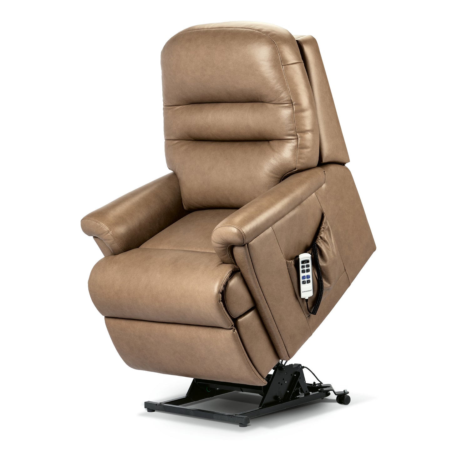 Sherborne Beaumont Single Motor Leather Riser Recliner Armchair With Lumbar & Headrest Adjustment Option VAT FREE