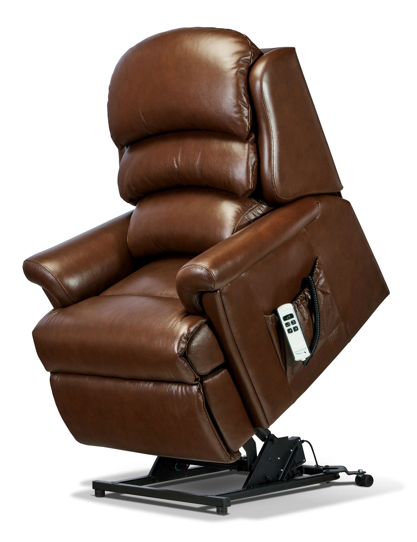 Sherborne Albany Dual Motor Leather Rise And Recliner Armchair VAT FREE