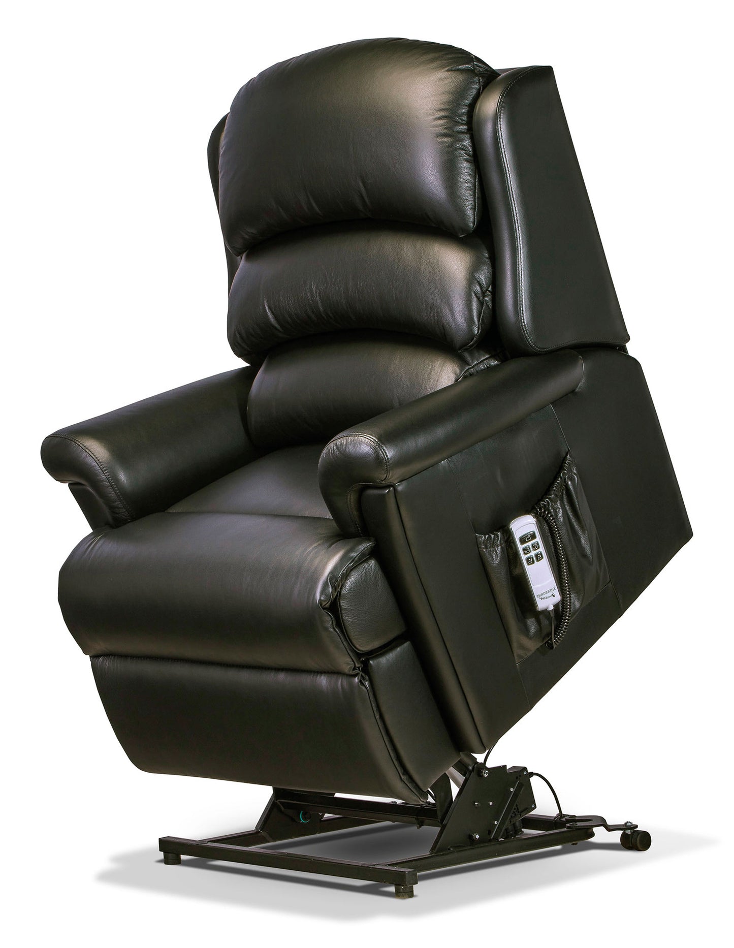 Sherborne Albany Single Motor Leather Rise And Recliner Armchair VAT FREE