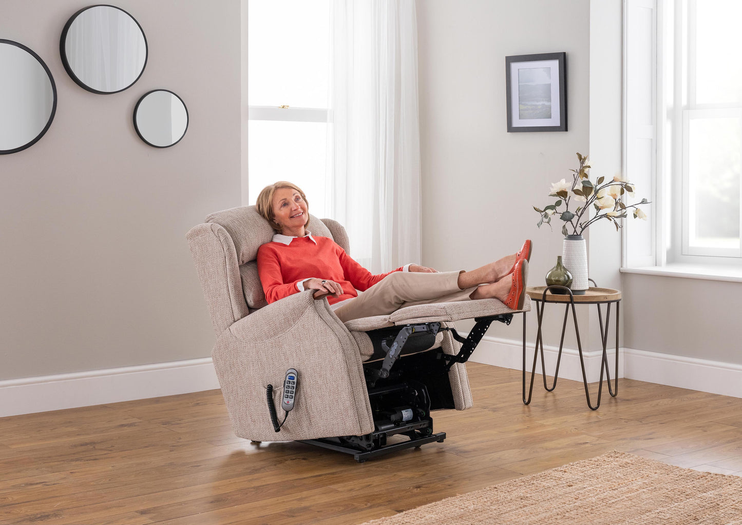 Celebrity Westbury Cloud Zero Triple Motor Rise And Recliner Fabric Armchair With Mammoth Foam & Lumbar & Headrest Adjustment Option VAT FREE