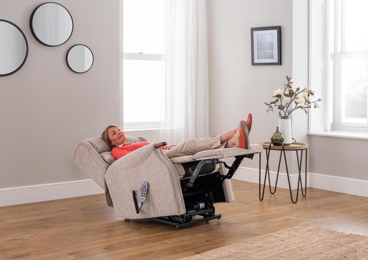 Celebrity Westbury Cloud Zero Triple Motor Rise And Recliner Fabric Armchair With Mammoth Foam & Lumbar & Headrest Adjustment Option VAT FREE