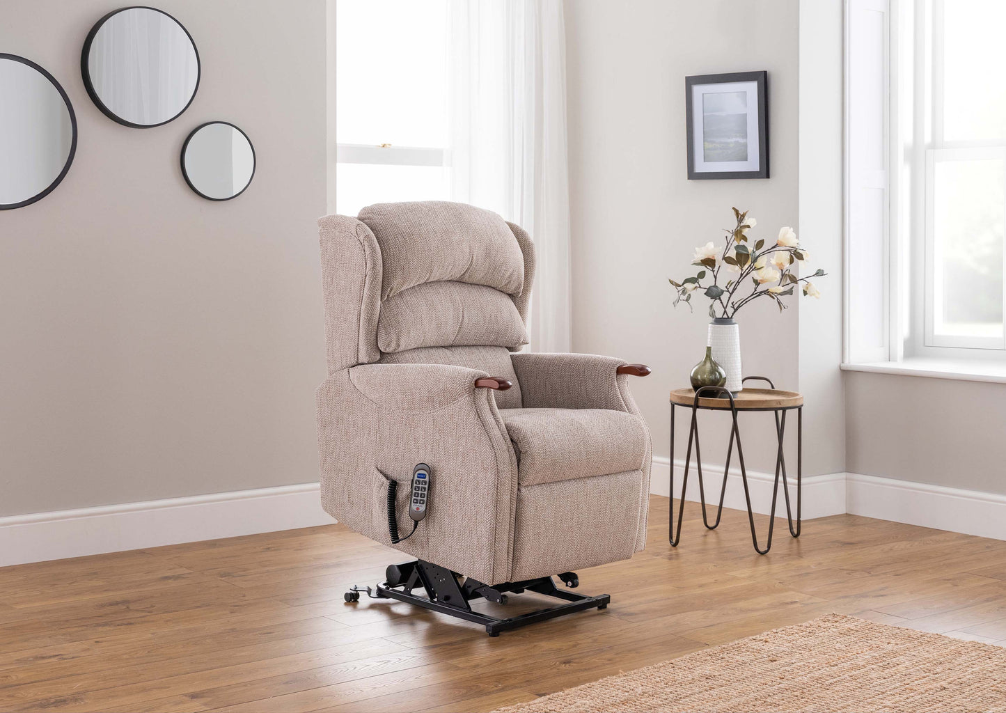 Celebrity Westbury Cloud Zero Triple Motor Rise And Recliner Fabric Armchair With Mammoth Foam & Lumbar & Headrest Adjustment Option VAT FREE