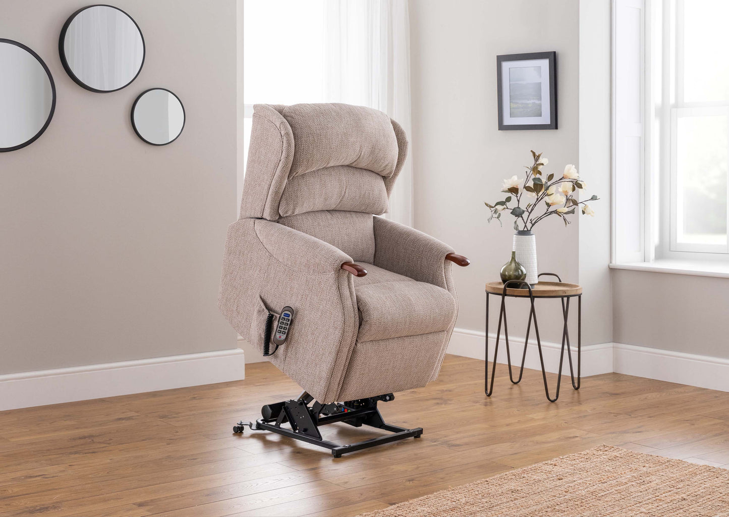 Celebrity Westbury Cloud Zero Triple Motor Rise And Recliner Fabric Armchair With Mammoth Foam & Lumbar & Headrest Adjustment Option VAT FREE