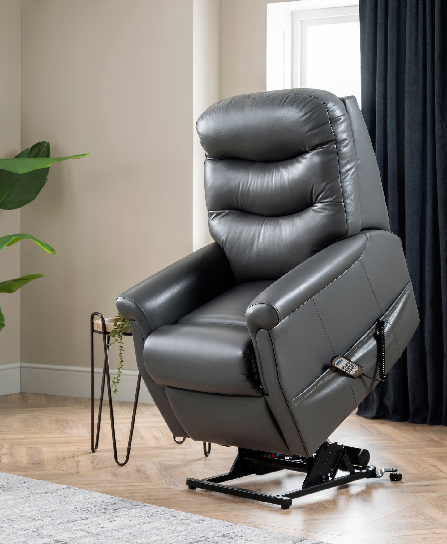 Celebrity Hollingwell Dual Motor Rise And Recliner Leather Armchair With Lumbar & Headrest Adjustment Option VAT FREE