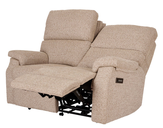 Celebrity Newstead Two Seater Settee Electric Powered Reclining Fabric Sofa With Lumbar & Headrest Adjustment Option