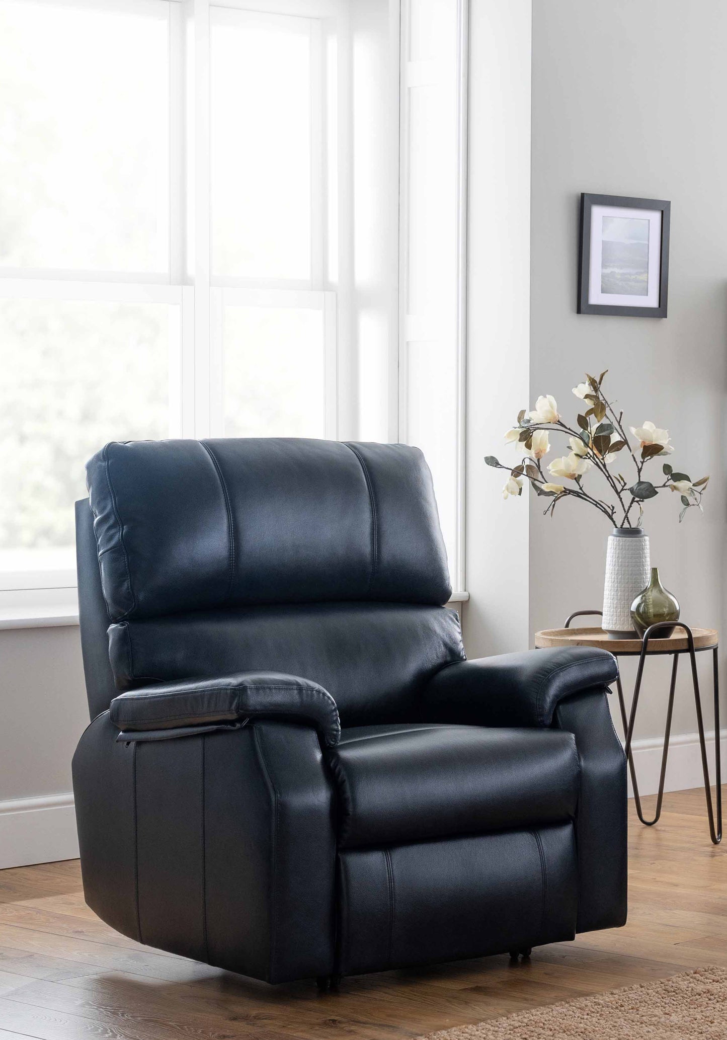Celebrity Newstead Dual Motor Rise And Recliner Leather Armchair With Adjustable Headrest Option VAT FREE