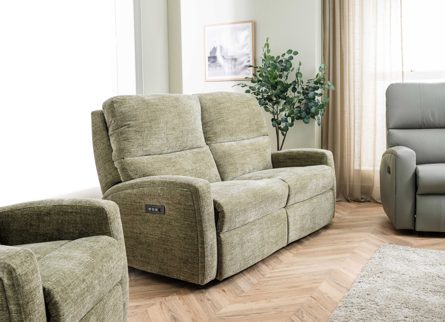 Celebrity Southwell Three Seater Manual Reclining Fabric Sofa With Mammoth Foam