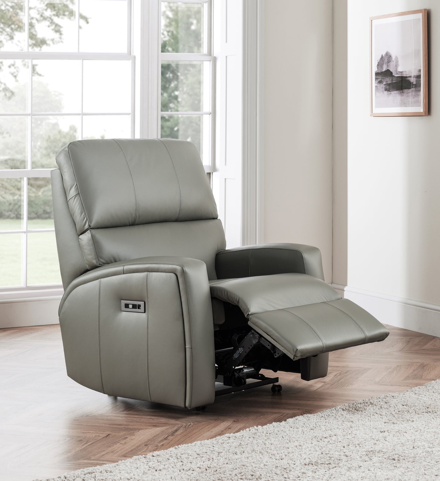 Celebrity Southwell Electric Powered Recliner Leather Armchair With Lumbar & Headrest Adjustment Option