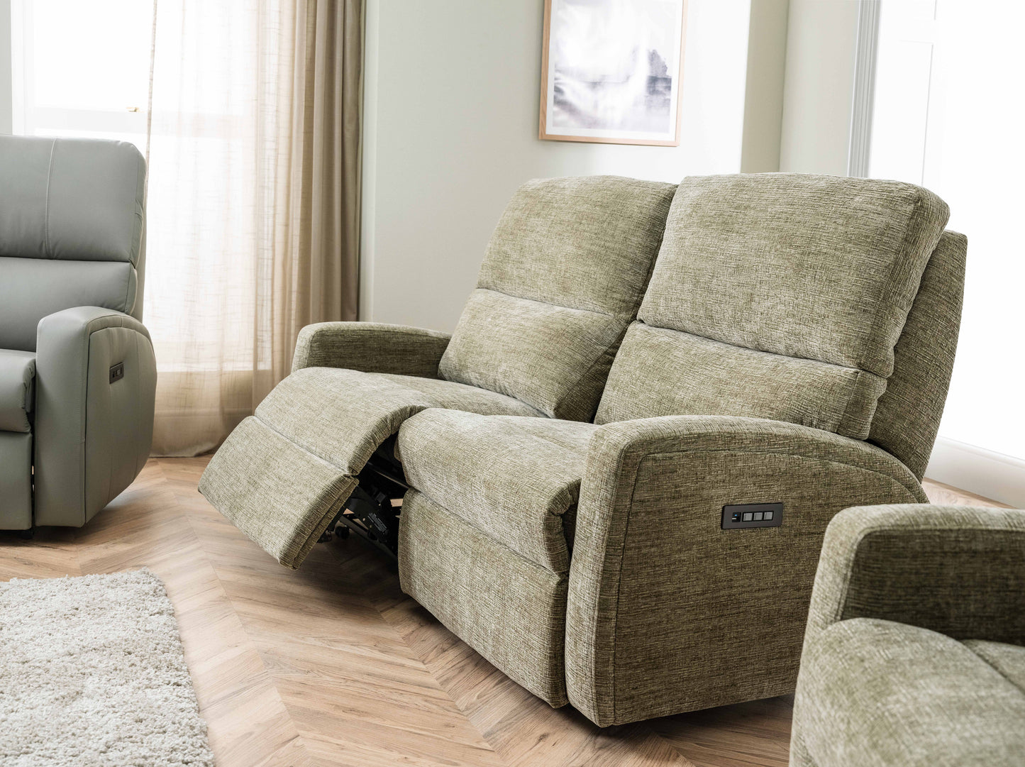 Celebrity Southwell Three Seater Manual Reclining Fabric Sofa With Mammoth Foam