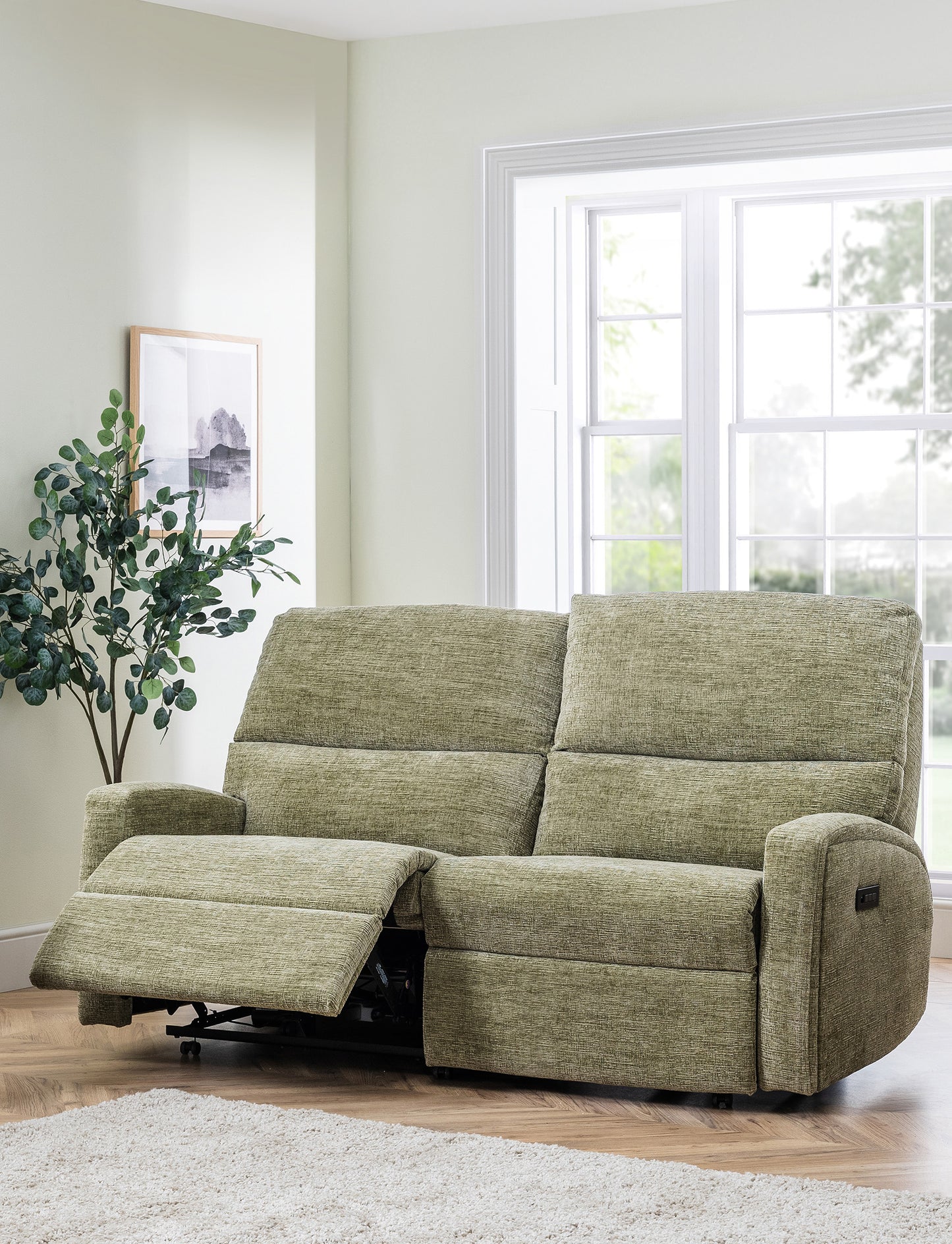 Celebrity Southwell Three Seater Manual Reclining Fabric Sofa With Mammoth Foam