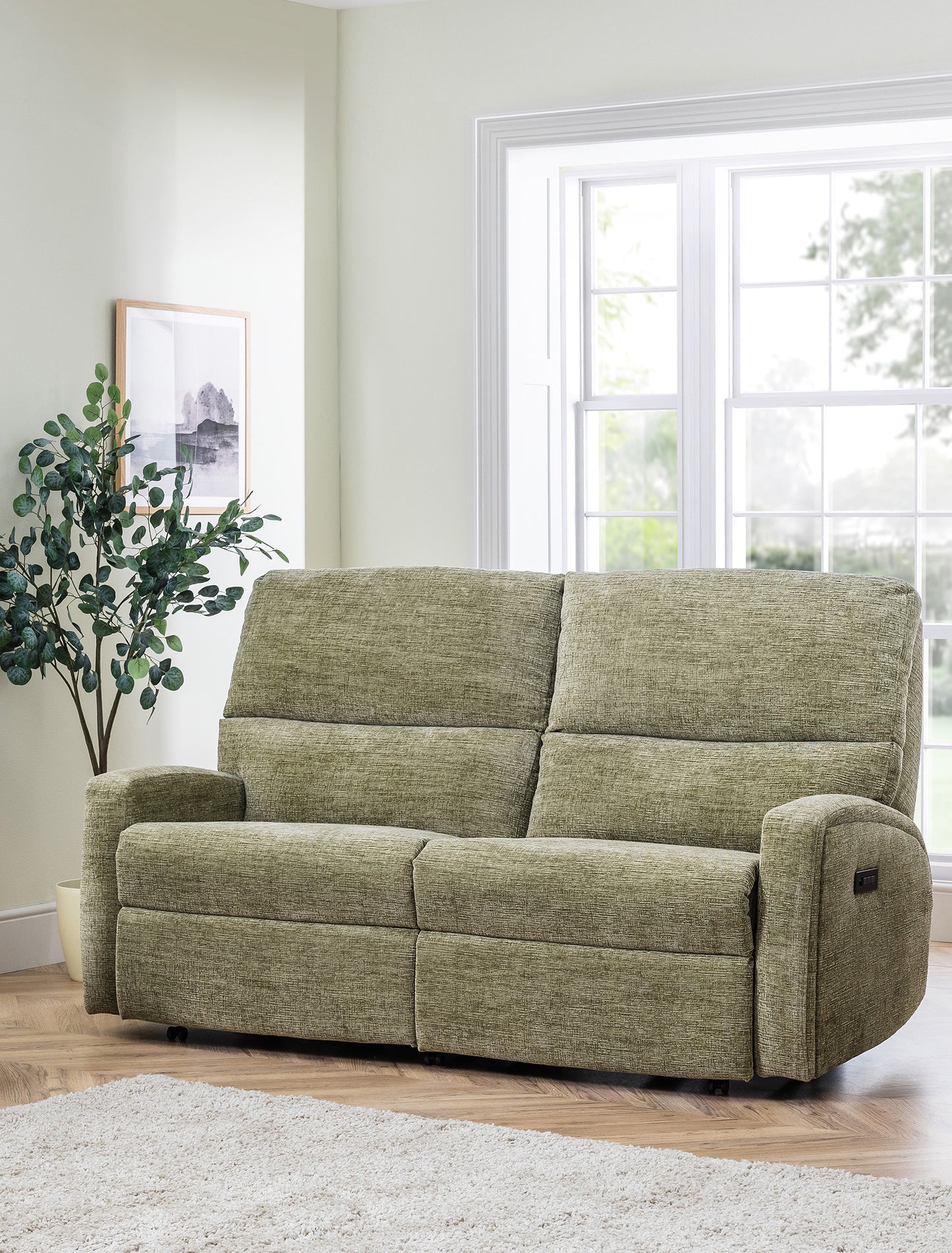 Celebrity Southwell Three Seater Manual Reclining Fabric Sofa With Mammoth Foam