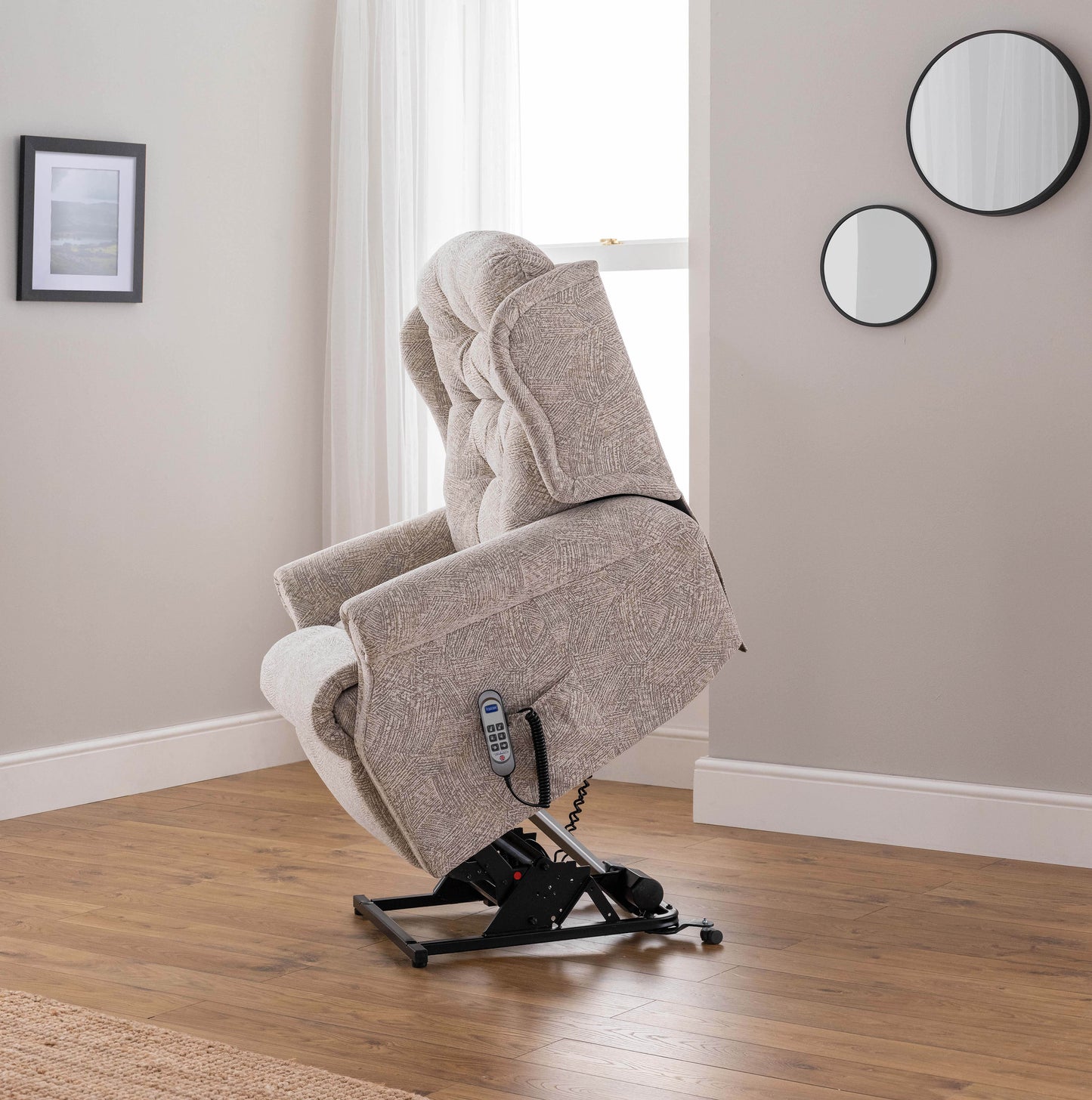 Celebrity Woburn Cloud Zero Triple Motor Rise And Recliner Fabric Armchair With Mammoth Foam & Lumbar & Headrest Adjustment Option VAT FREE