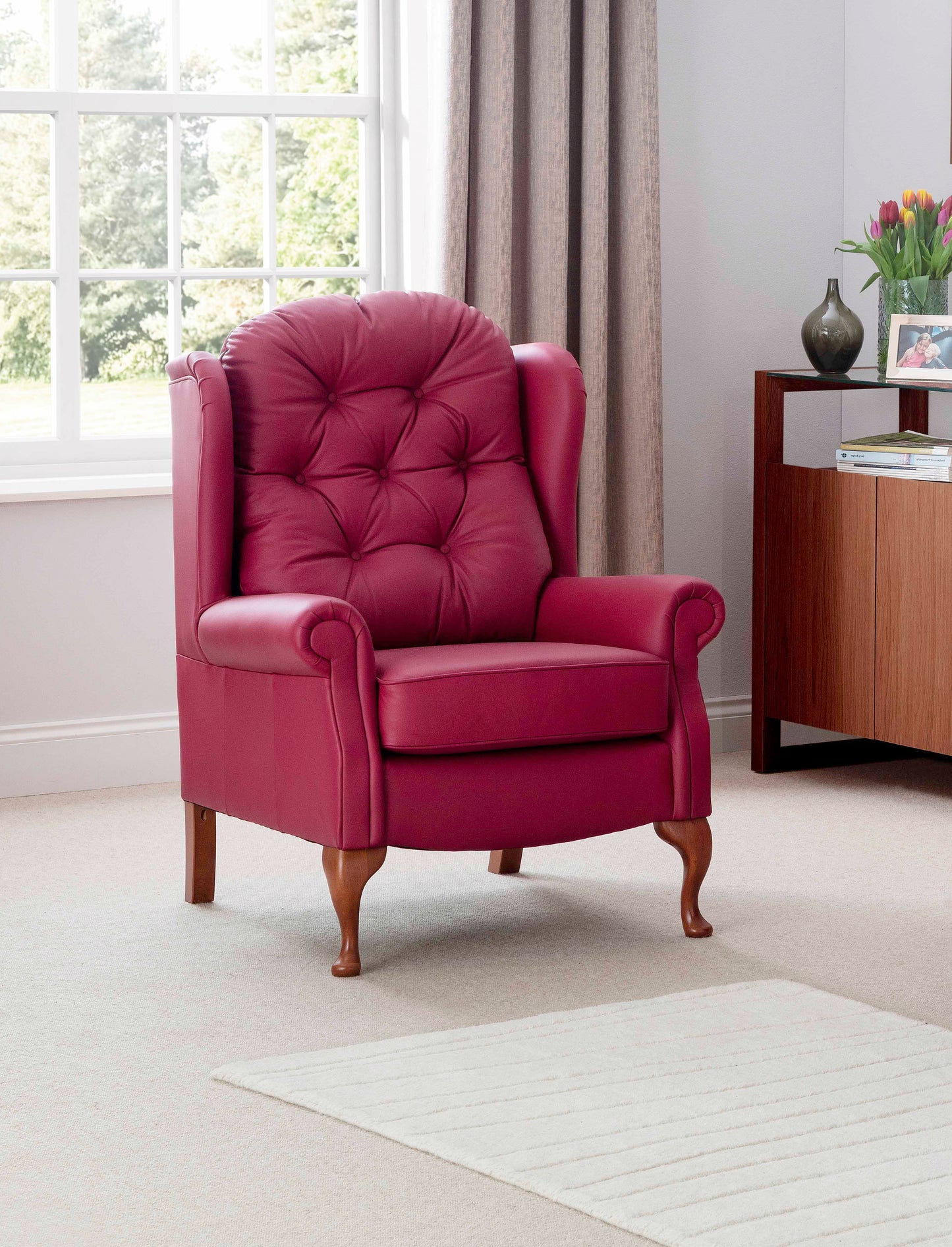 Celebrity Woburn Legged Fixed Leather Fireside Chair