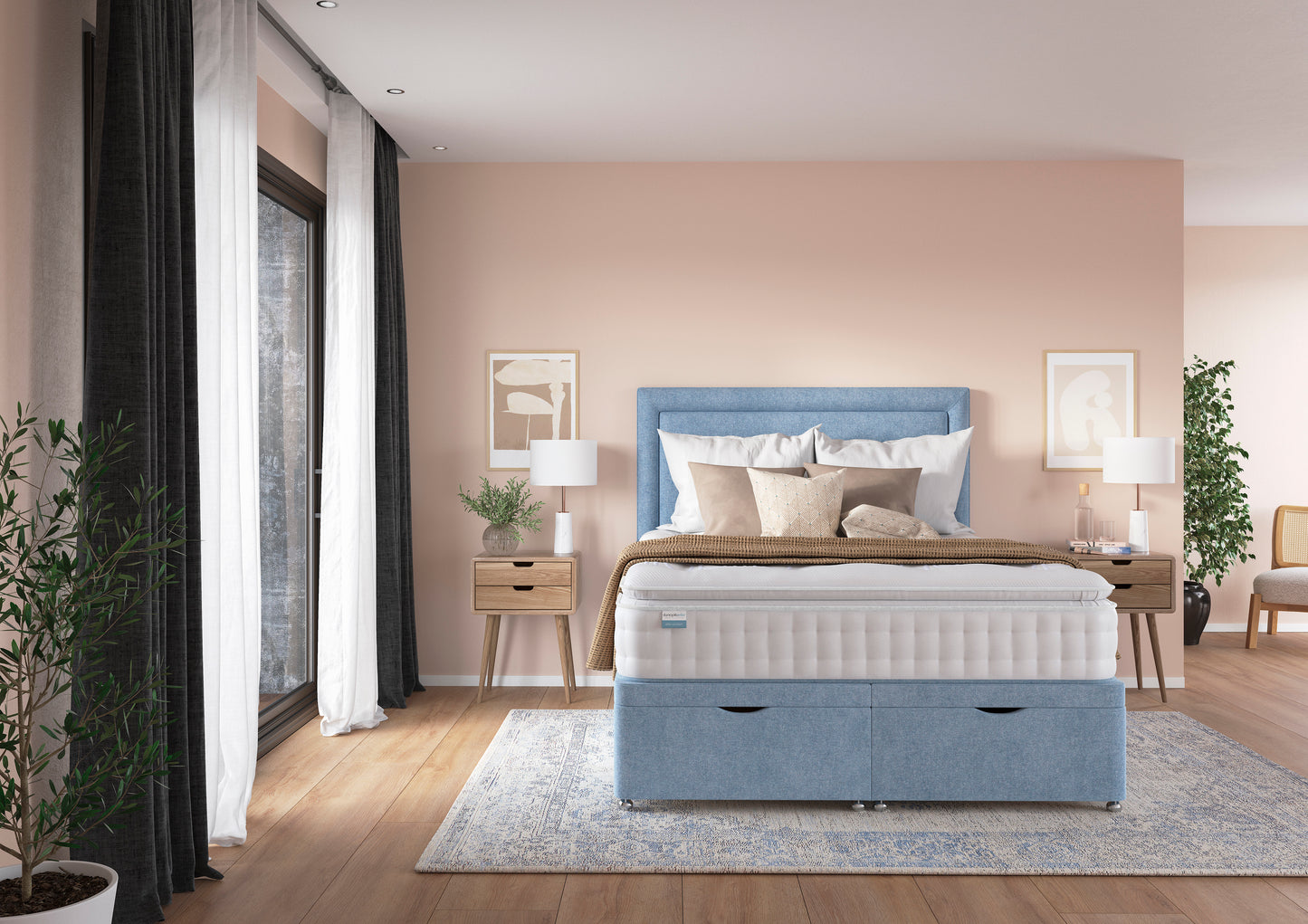 Dunlopillo Elite Comfort Pillow Top Premium Talalay Latex Divan Bed Set