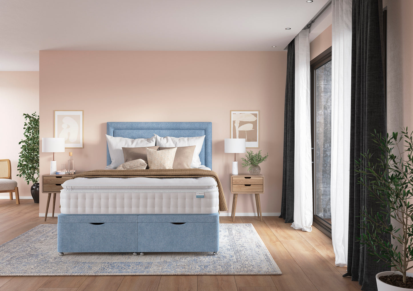 Dunlopillo Elite Comfort Pillow Top Premium Talalay Latex Divan Bed Set