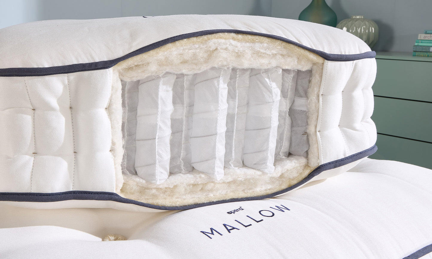 Mallow 1000 Pocket Sprung Medium Firm Feel Wool & Cotton Adjustable Bed Mattress VAT FREE