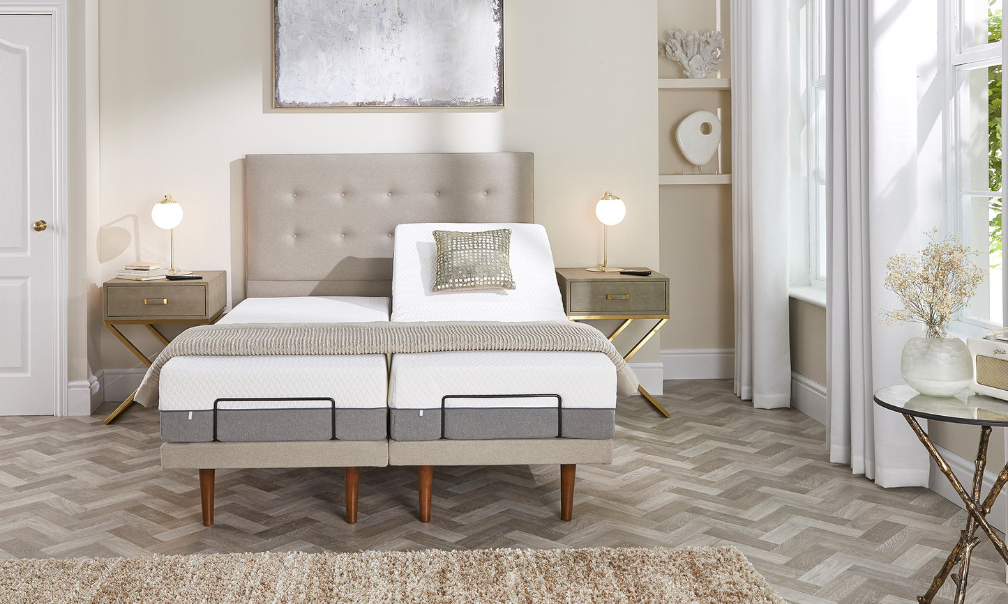 Emerald Motion Adjustable Bed With An Emporia Pocket Sprung Soft, Medium Or Firm Feel Mattress VAT FREE