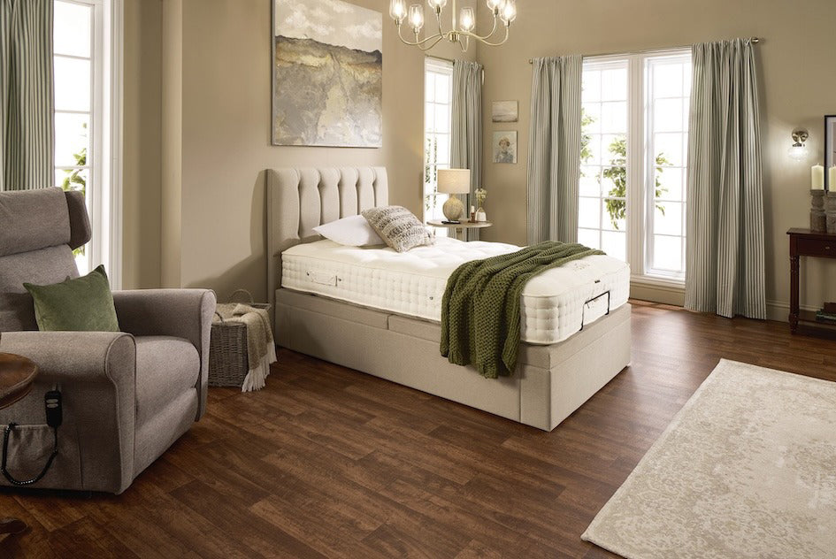 Coral Motion Divan Adjustable Bed With A Gel Pro 4000 Pocket Sprung Medium Firm Feel Mattress VAT FREE