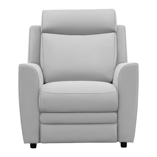 Gray leather  recliner chair on a white background