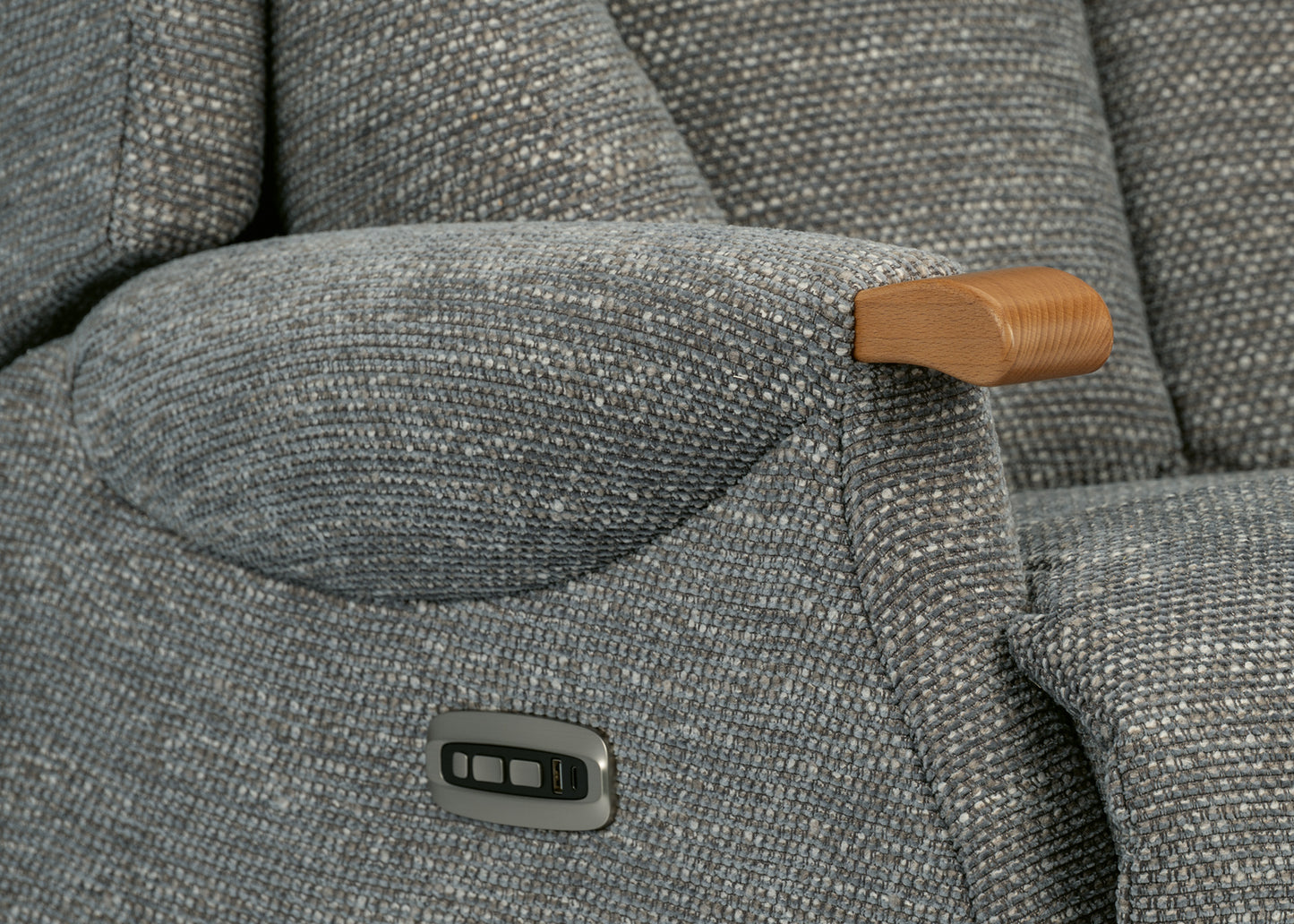 Sherborne Cartmel Knuckle Electric Powered Recliner Fabric Armchair With Headrest Adjustment Option