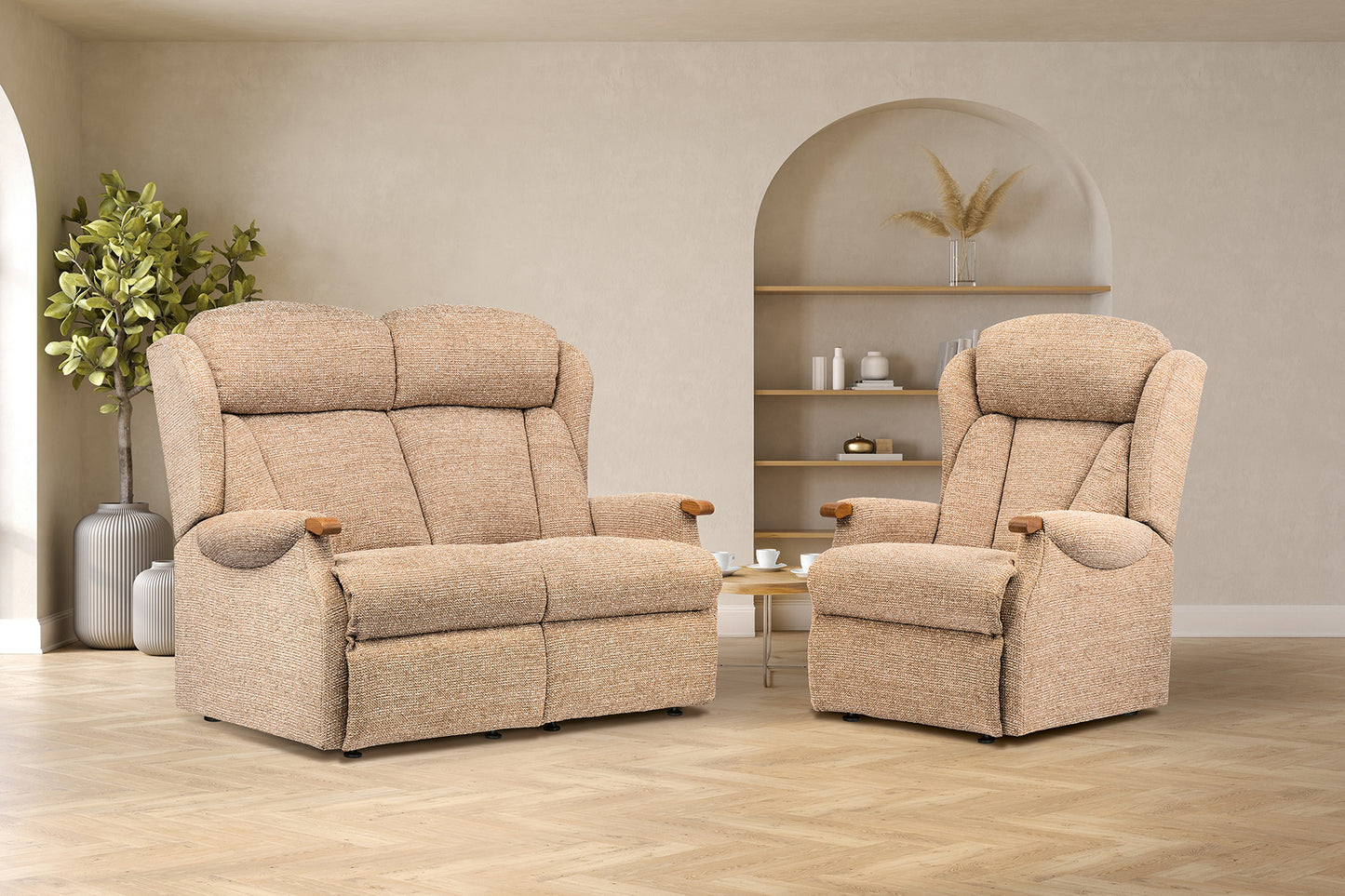 Sherborne Cartmel Knuckle Fixed Fabric Armchair