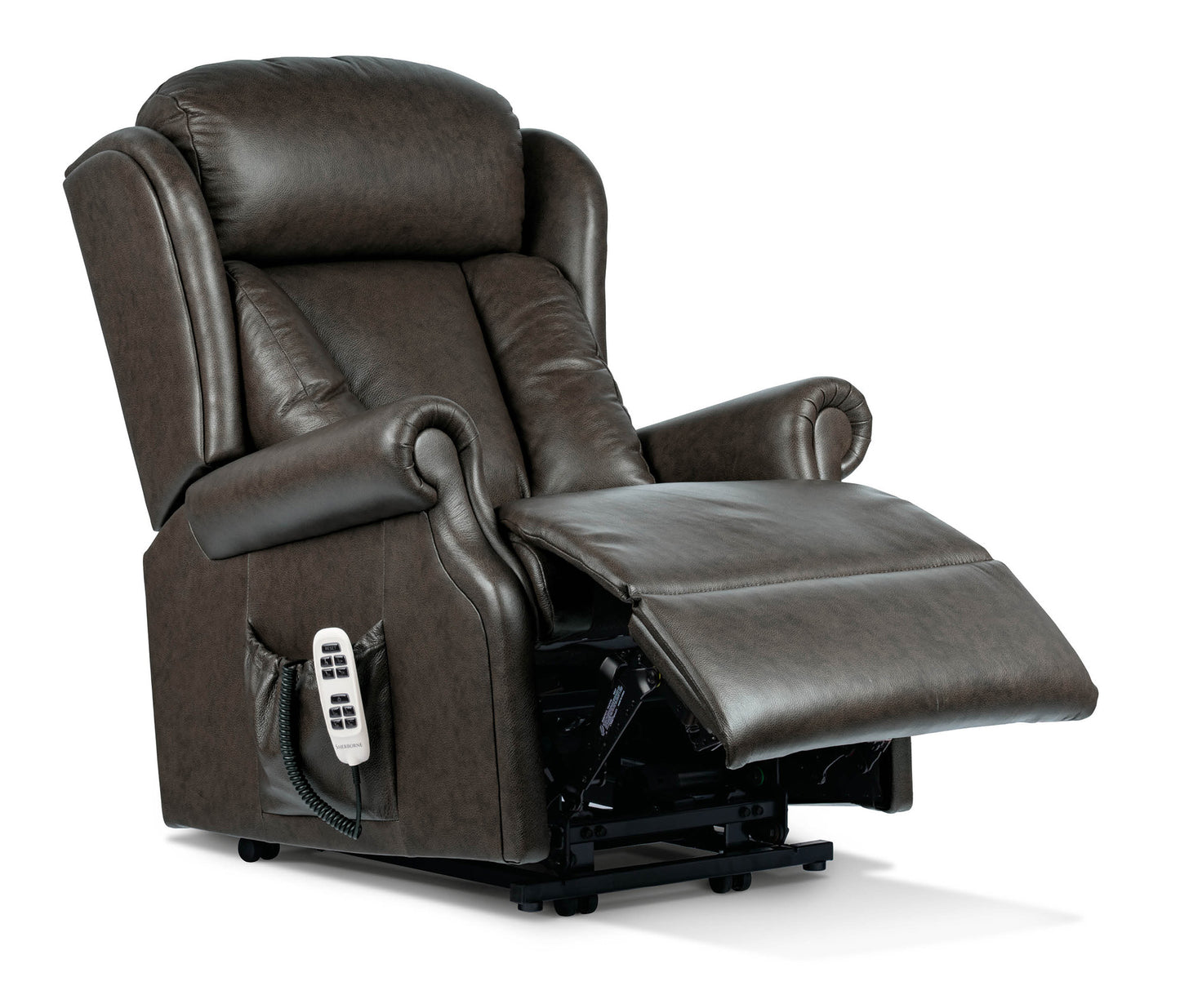 Sherborne Cartmel Single Motor Leather Riser Recliner Armchair With Lumbar & Headrest Adjustment Option VAT FREE