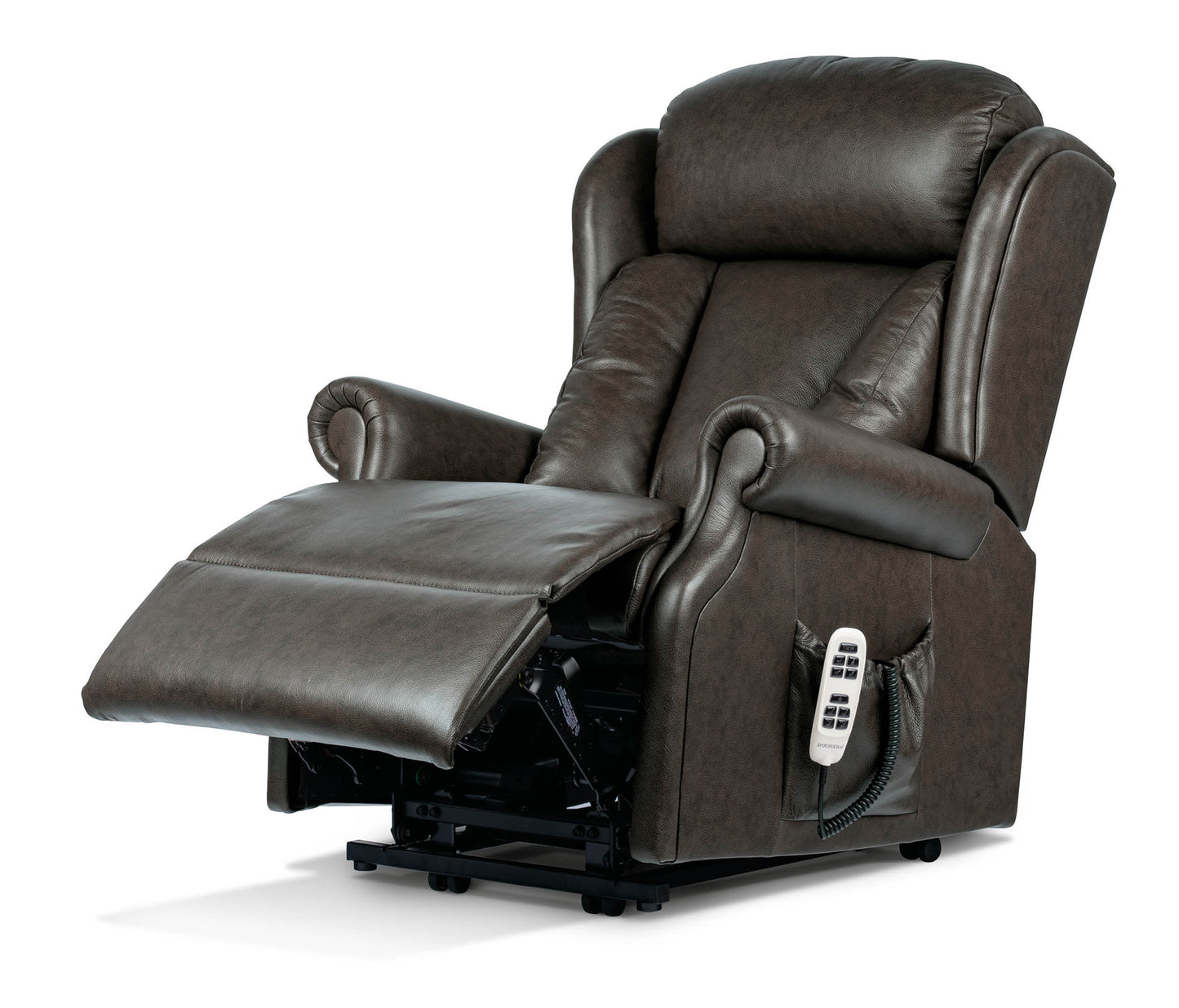 Sherborne Cartmel Single Motor Leather Riser Recliner Armchair With Lumbar & Headrest Adjustment Option VAT FREE