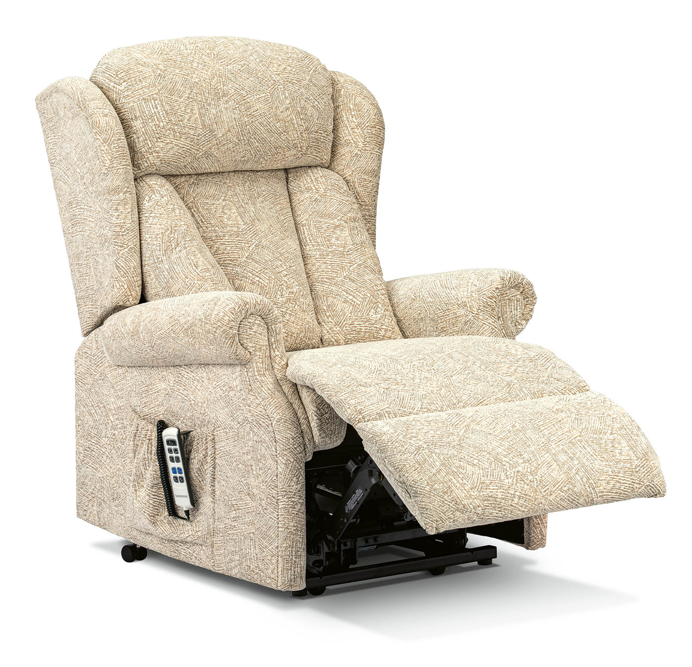 Sherborne Cartmel Electric Powered Recliner Fabric Armchair With Headrest Adjustment Option