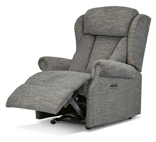Sherborne Cartmel Electric Powered Recliner Fabric Armchair With Headrest Adjustment Option