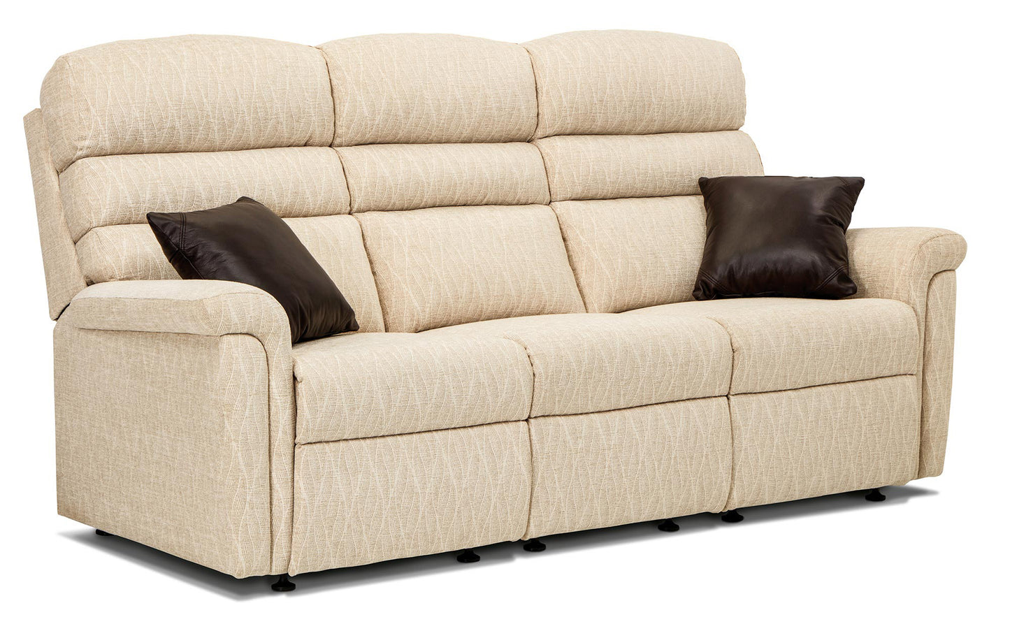 Sherborne Comfi-Sit Three Seater Electric Reclining Fabric Sofa With Headrest Adjustment Option