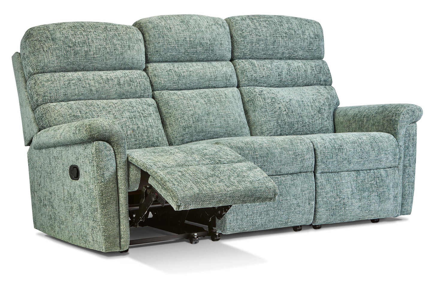 Sherborne Comfi-Sit Three Seater Electric Reclining Fabric Sofa With Headrest Adjustment Option