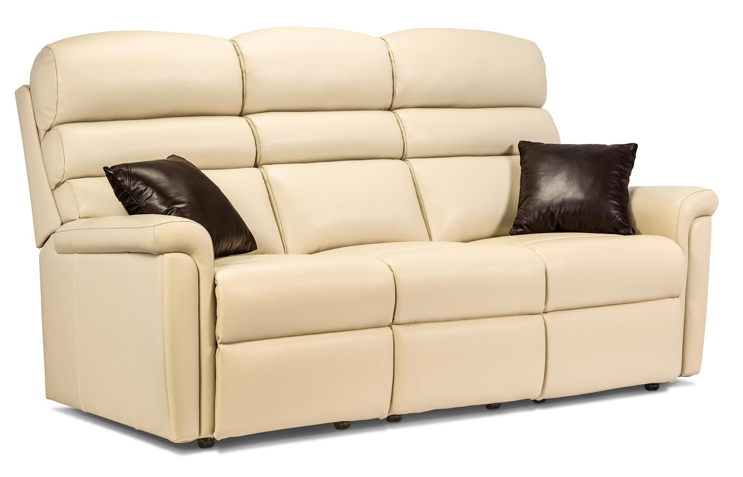 Sherborne Comfi-Sit Three Seater Manual Reclining Leather Sofa