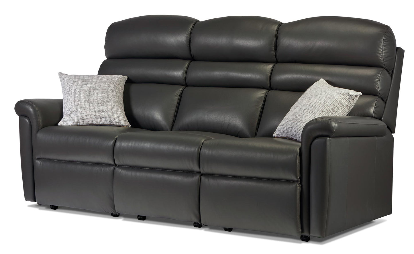 Sherborne Comfi-Sit Three Seater Manual Reclining Leather Sofa